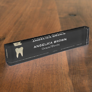 Glitzer Dental Namensplakette