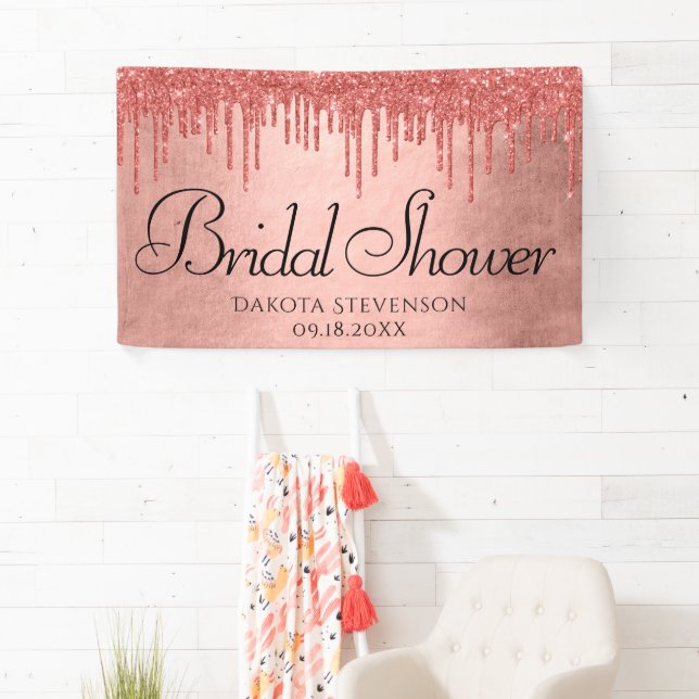 Glitzer der Zapfwelle | Terra Cotta Coral Shower Banner (Insitu)