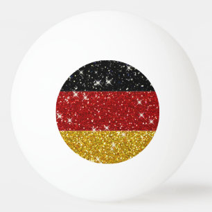 Glitzer Deutschland Flagge mit Glitzern Tischtennisball