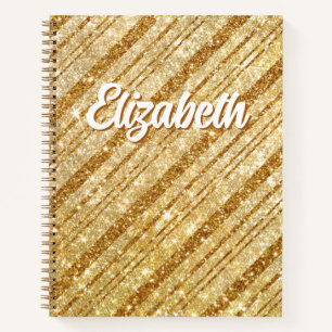 Glitzer Diagonal Streifen Notizbuch