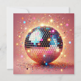 Glitzer Disco-Kartenkugel. Karte