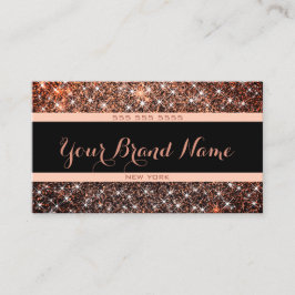 Glitzer Dunkle Rose Gold Visitenkarte