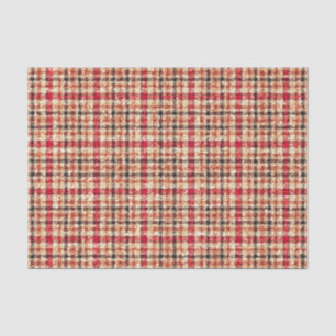 Glitzer Earthtone Tartan kariert Seidenpapier