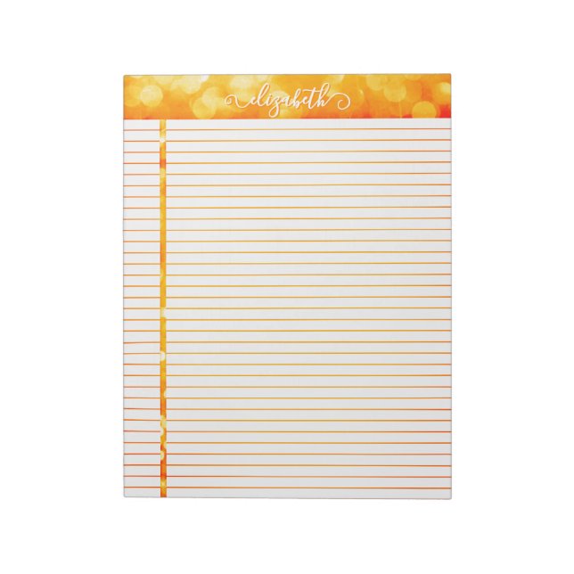 Glitzer Editor in Orange Notizblock (Rotiert)