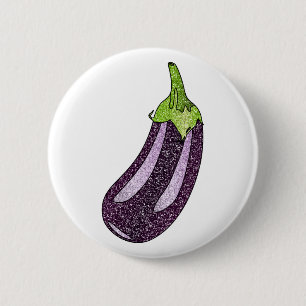 Glitzer Eggplant Button