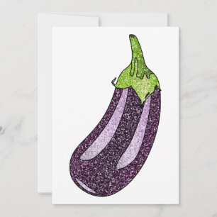 Glitzer Eggplant Feiertagskarte