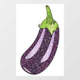 Glitzer Eggplant Fensteraufkleber