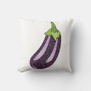 Glitzer Eggplant Kissen