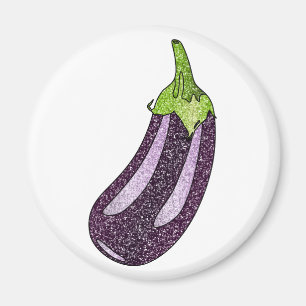 Glitzer Eggplant Magnet