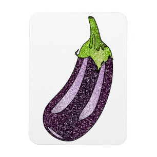 Glitzer Eggplant Magnet
