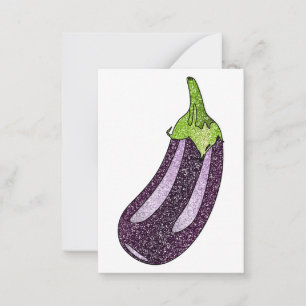 Glitzer Eggplant Mitteilungskarte