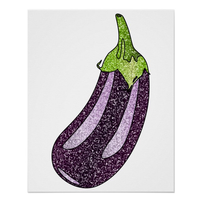 Glitzer Eggplant Poster (Vorderseite)