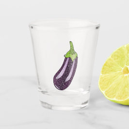 Glitzer Eggplant Schnapsglas