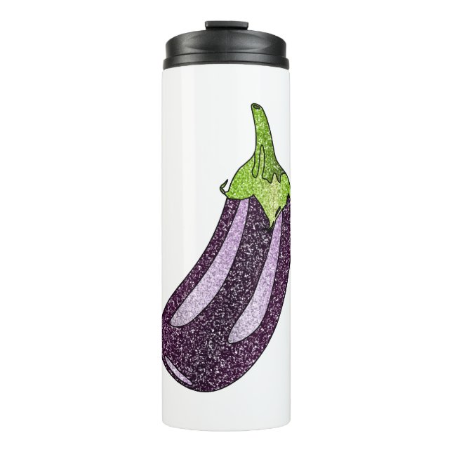 Glitzer Eggplant Thermosbecher (Vorderseite)