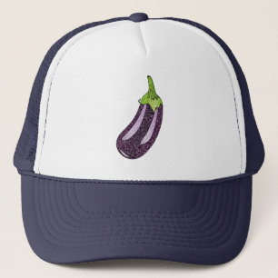 Glitzer Eggplant Truckerkappe