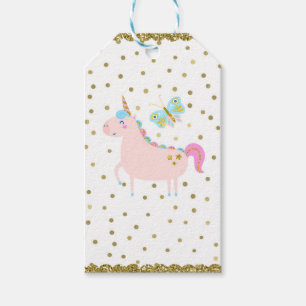 Glitzer-Einhorn-Geburtstagsfeier für Mädchen in Ro Geschenkanhänger