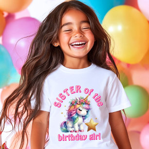 Glitzer Einhorn magisches Mädchen Geburtstag Schwe T-Shirt