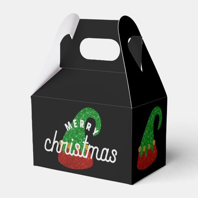 Glitzer Elf Hat Geschenkschachtel (Vorderseite)