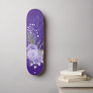 Glitzer Feathers und Lila Rose D-Markenbezeichnung Skateboard