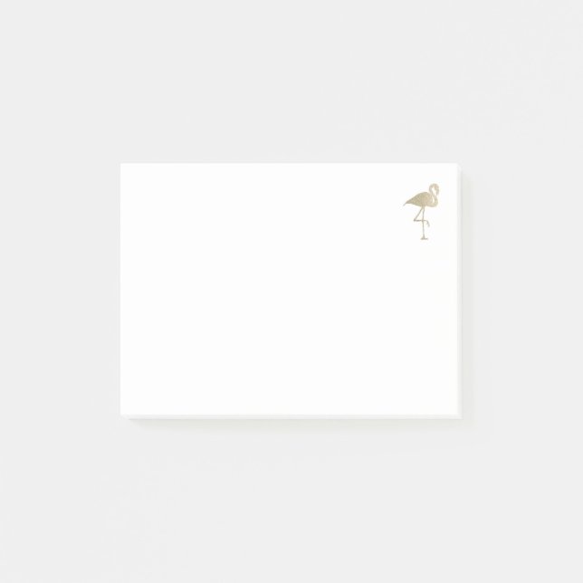 Glitzer Flamingo Post-it Klebezettel (Vorderseite)