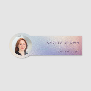 Glitzer Foto Beruflich Individuelle Name Tag Namensschild