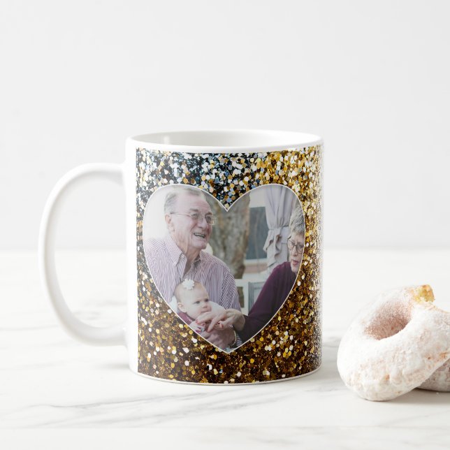 Glitzer Foto Frame Tasse Wrap (Mit Donut)