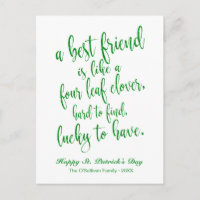 Glitzer Friendship Irish Proverb St. Patrick's Day