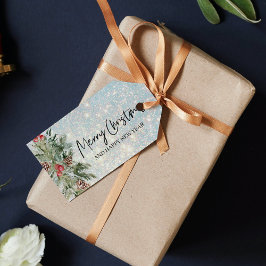 Glitzer Frohe Weihnachtsfeiertage Geschenketags Geschenkanhänger
