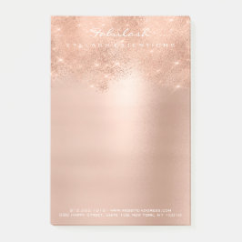 Glitzer Funkelnd Rosa Rose Gold Pulver Weißglanz Post-it Klebezettel