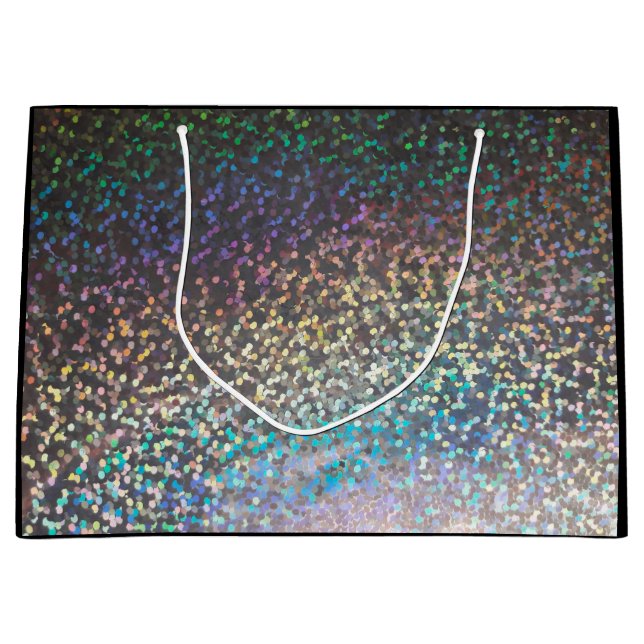 Glitzer funkelnde Folge Konfetti multicolor drucke Große Geschenktüte (Vorderseite)