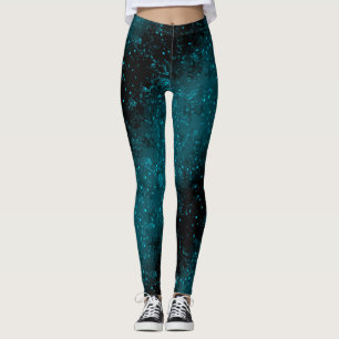 Glitzer funkelt nahtlos Konfetti türkis glänzen Gl Leggings