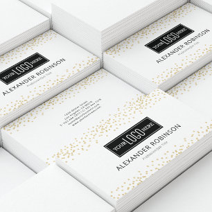 Glitzer für berufliche Logos Visitenkarte