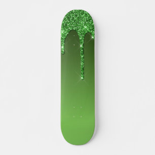 Glitzer für grünes Drillen Skateboard
