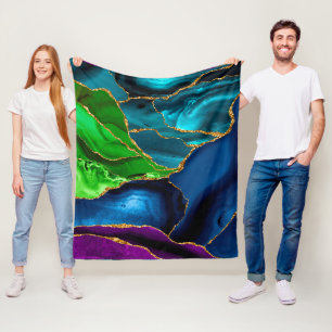 Glitzer für Imitate mit blauer, Lila und grüner Pf Fleecedecke