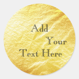 Glitzer für Imitate mit Gold Foil Runder Aufkleber