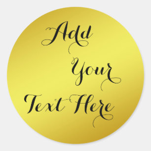Glitzer für Imitate mit Gold Foil Runder Aufkleber