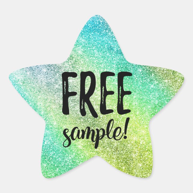 Glitzer für kostenlose Probe Stern-Aufkleber (Vorderseite)