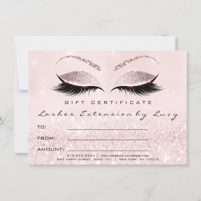 Glitzer für Lashes Makeup Certificate (Vorderseite)