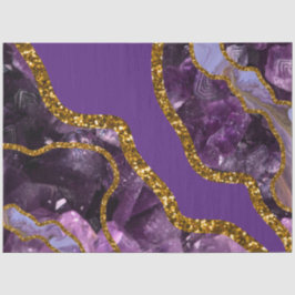 Glitzer für lila und Gold-Agate-Geode Seidenpapier