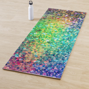 Glitzer für mehrfarbige Imitat Yogamatte
