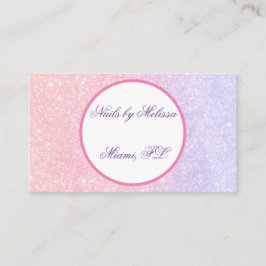 Glitzer für niedlich rosa Personalisierte Bezeichn Visitenkarte