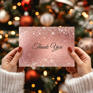 Glitzer für niedliche Rose Imitate Dankeskarte