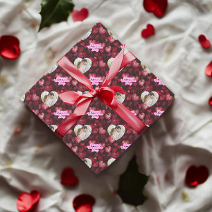 Glitzer für Scarlet Herzstück des benutzerdefinier Geschenkpapier