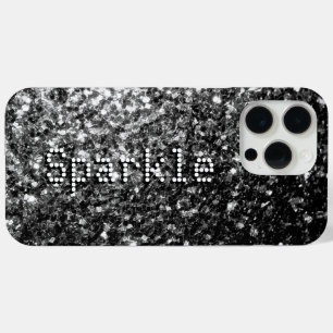 Glitzer für Schwarzweiß-Imitate Glitzern Ihr Text Case-Mate iPhone Hülle