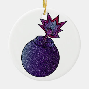 Glitzer-Galaxie-Bombe Keramik Ornament