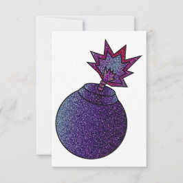 Glitzer Galaxy Bomb Dankeskarte