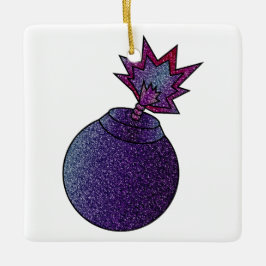 Glitzer Galaxy Bomb Keramikornament