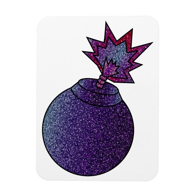 Glitzer Galaxy Bomb Magnet (Vertikal)