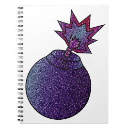Glitzer Galaxy Bomb Notizblock