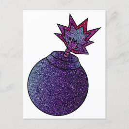Glitzer Galaxy Bomb Postkarte